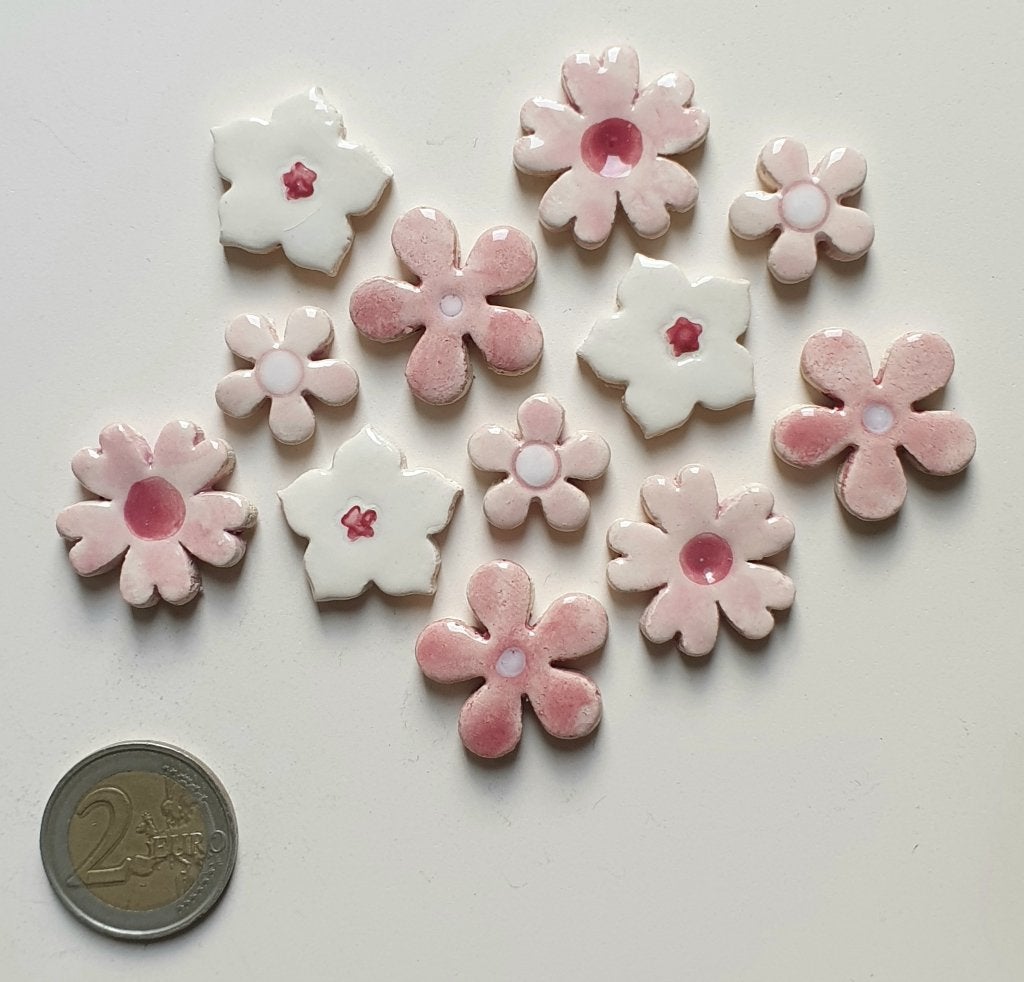 Mozaïek steentjes handgemaakte keramiek bloemetjes, G6, Hobby en Vrije tijd, Verzenden, Handgemaakt, Nieuw, Meerkleurig