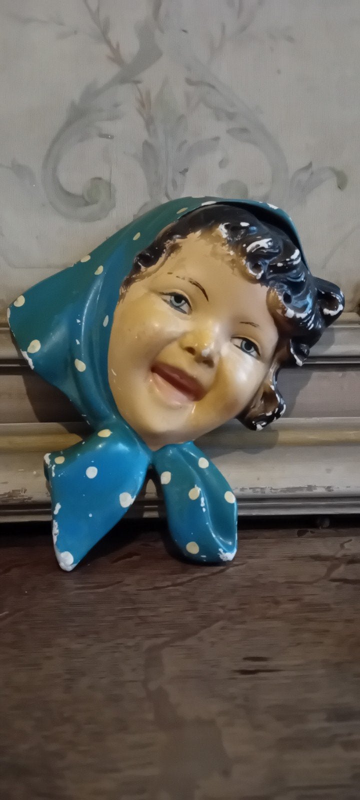 Vintage  wandhanger meisje, Ophalen of Verzenden