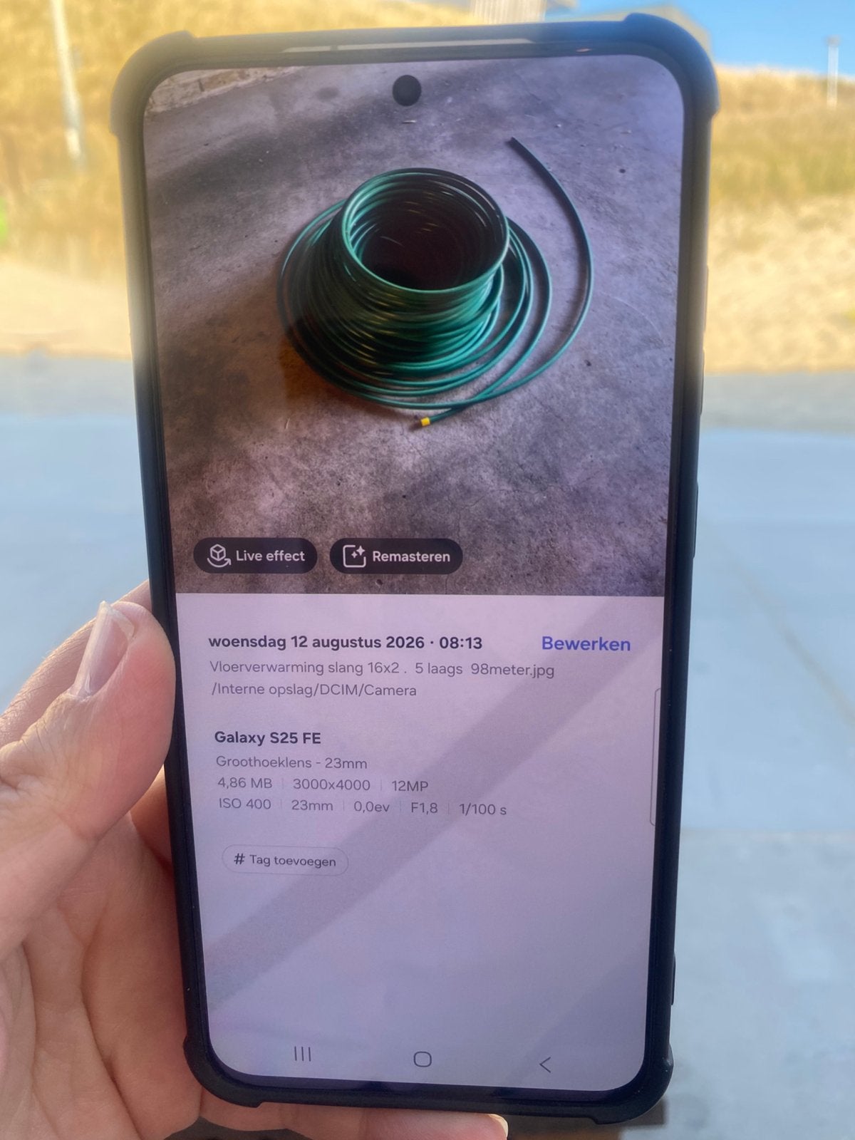 Vloerverwarmingslang 98 meter, Ophalen, Overige modellen, Zo goed als nieuw, 6 megapixel of meer