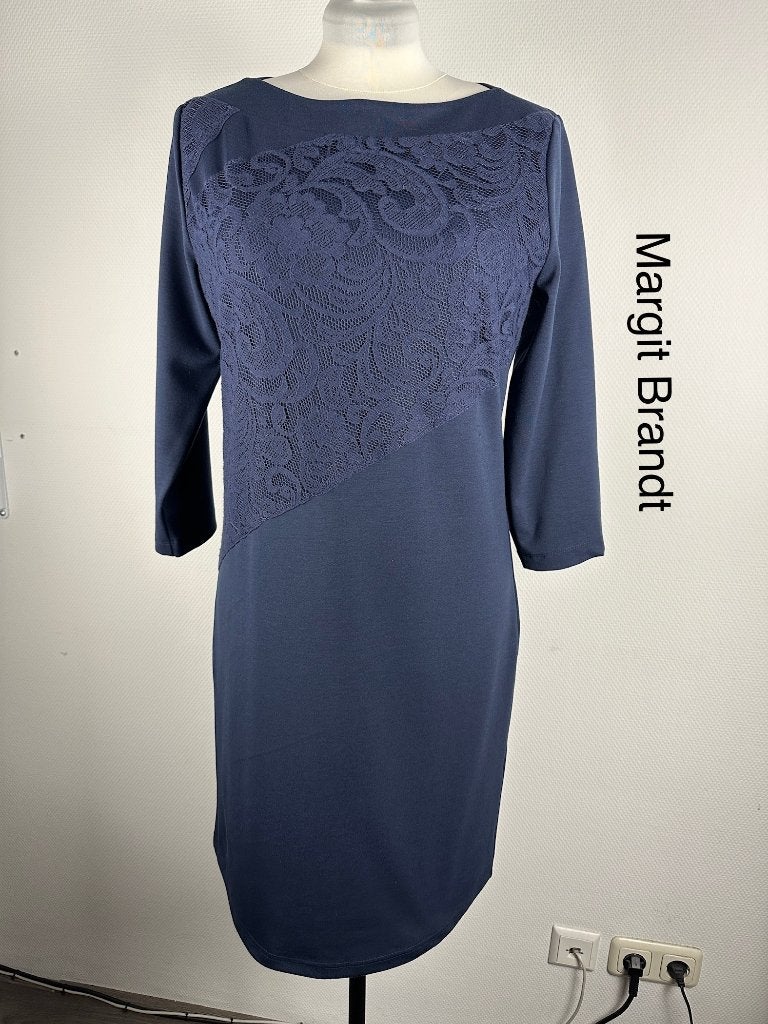 Margit Brandt Jurk  (mt: 42) 15,1/9405, Margit Brandt, Blauw, Maat 42/44 (L), Ophalen of Verzenden