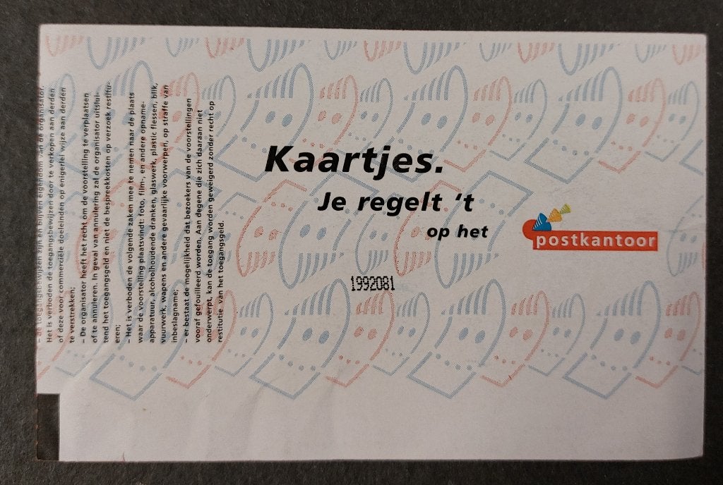 Tina Turner TICKET CONCERTKAARTJE 1996 Amsterdam, Verzamelen, Muziek, Artiesten en Beroemdheden, Gebruikt, Verzenden, Tina Turner
