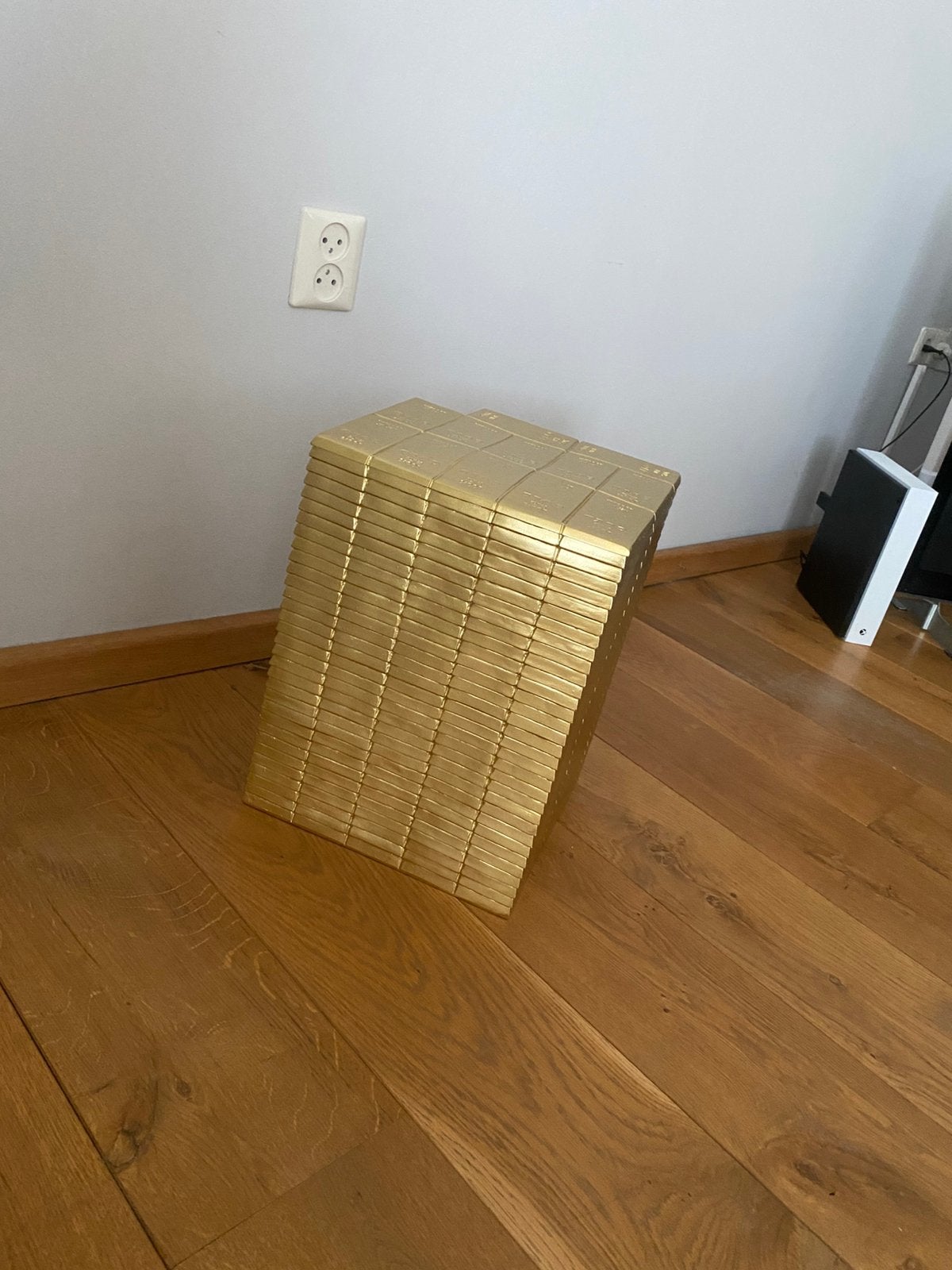 Sidetable goud, Ophalen, 100 tot 150 cm, Zo goed als nieuw, 25 tot 50 cm