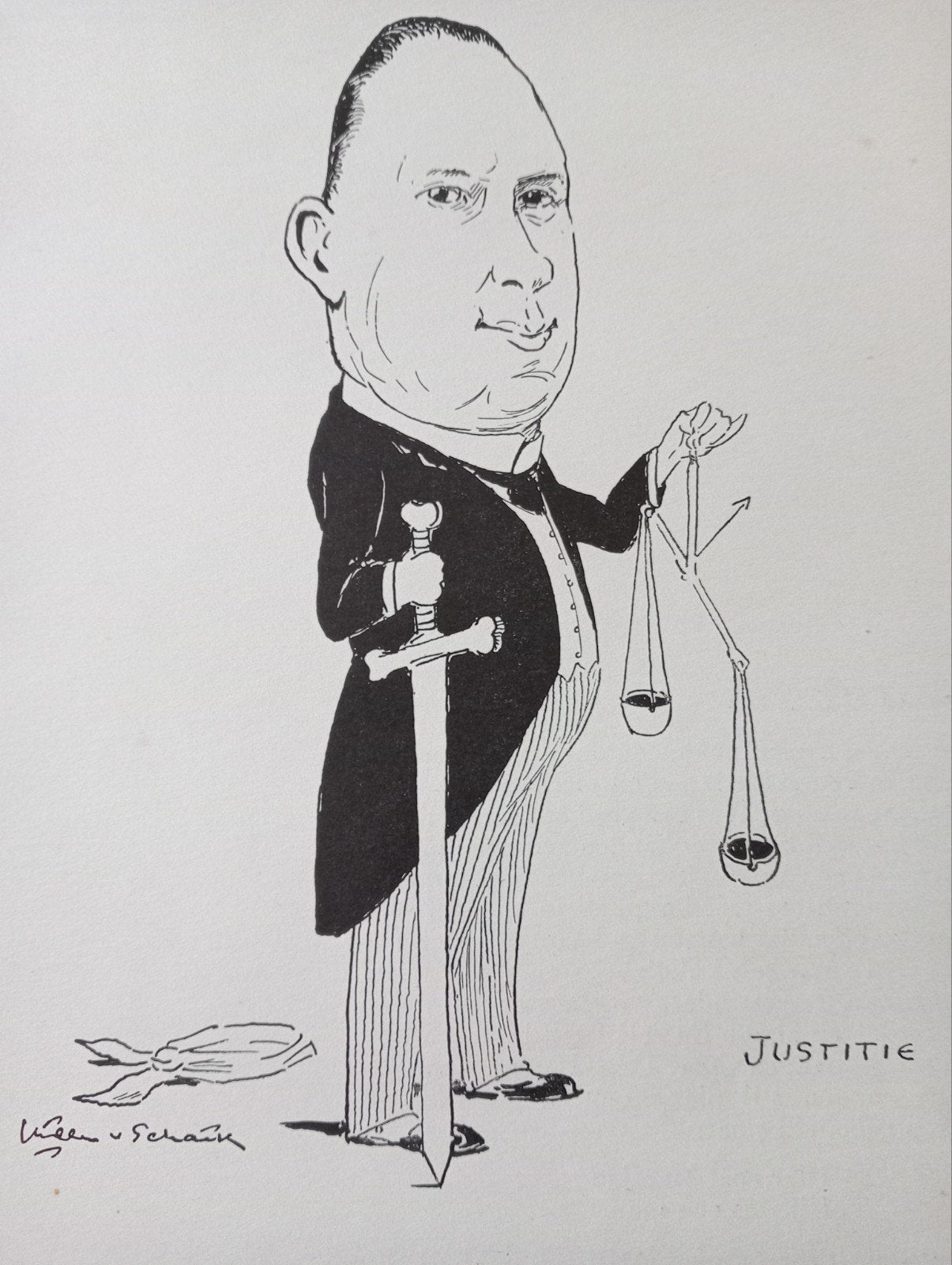 Litho 'Justitie', Ophalen of Verzenden