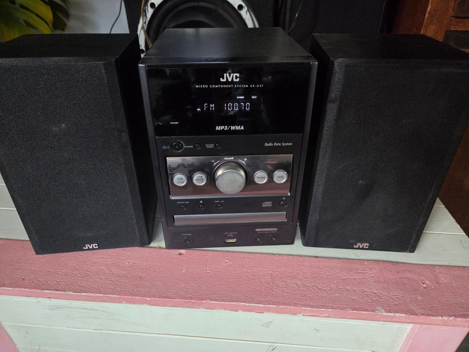 JVC Micro Component System UX-G37 met speakers, Gebruikt, JVC, Microset, Tuner of Radio