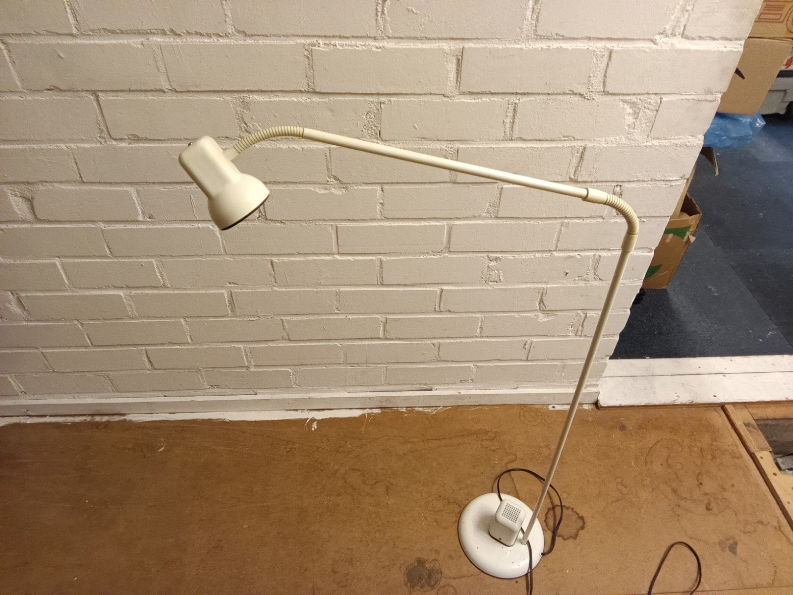 Vrieland vloerlamp met buigveer, 90 cm, gebroken wit, Ophalen, Gebruikt, Metaal, Minder dan 100 cm