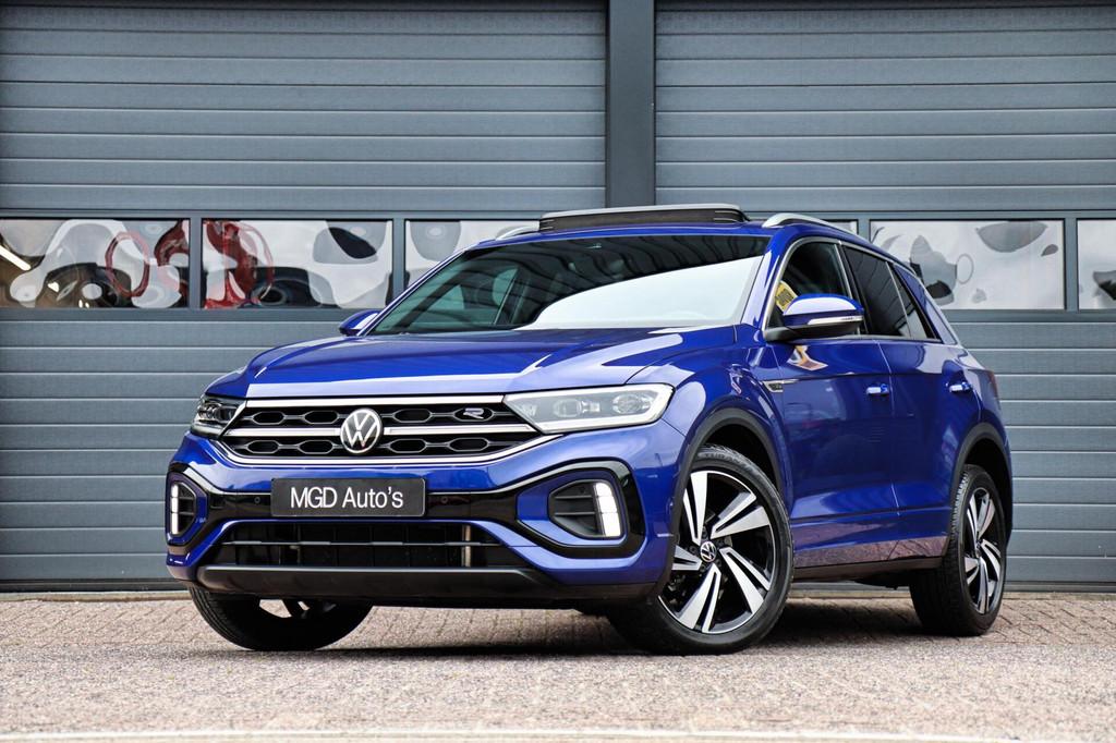 Volkswagen T-Roc 1.5 TSI 2x R-Line /IQ-LIGHT/PANODAK/CAMERA/, 1258 kg, Huisgarantie, 4 cilinders, Blauw