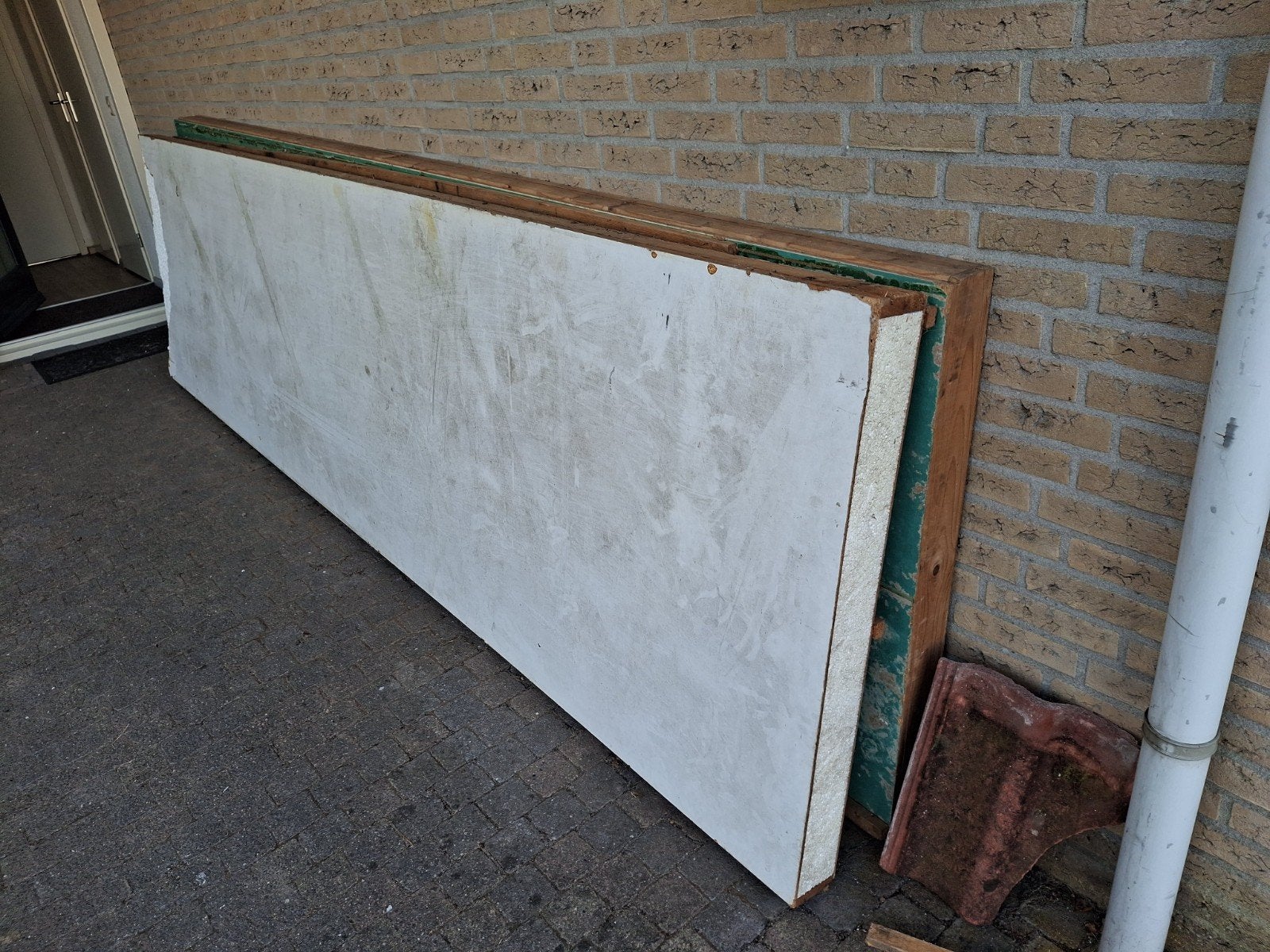 Unidek dakplaten 378x102x10 cm voor dakkapel/schuur, Ophalen, Gebruikt, 5 tot 10 m², Dakplaat of Dakpanplaat