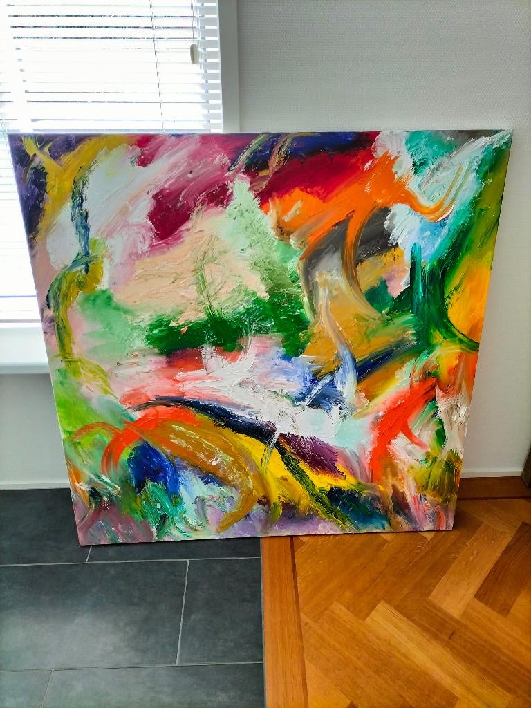 Hendrik Smit (1959 - 2021) 115x115cm, Antiek en Kunst, Kunst | Schilderijen | Klassiek, Ophalen