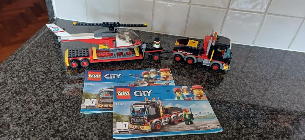 Lego City 60183 Zwaar Transport met Helikopter, Ophalen of Verzenden, Zo goed als nieuw, Complete set, Lego