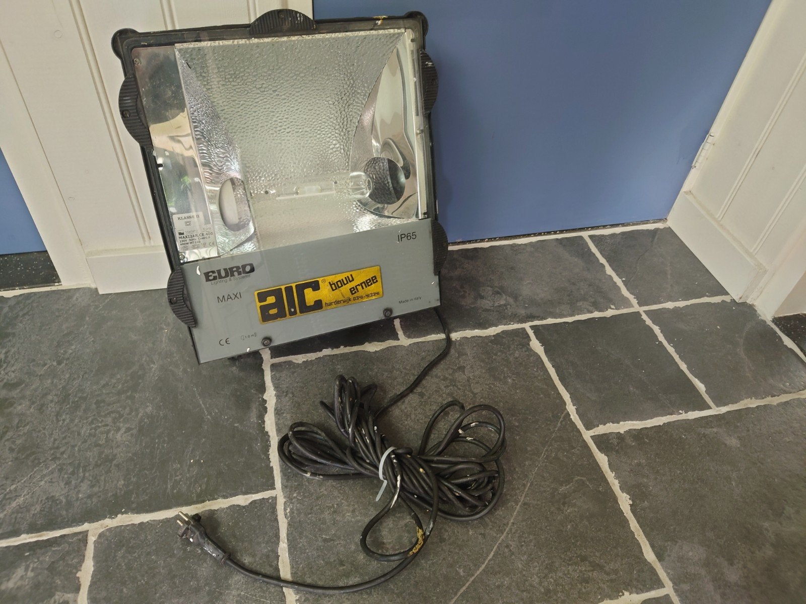 EURO Bouwlamp met HQI-t armatuur 220 V /400 W, nette staat!, Doe-het-zelf en Verbouw, Ophalen, Zo goed als nieuw, 200 tot 500 watt