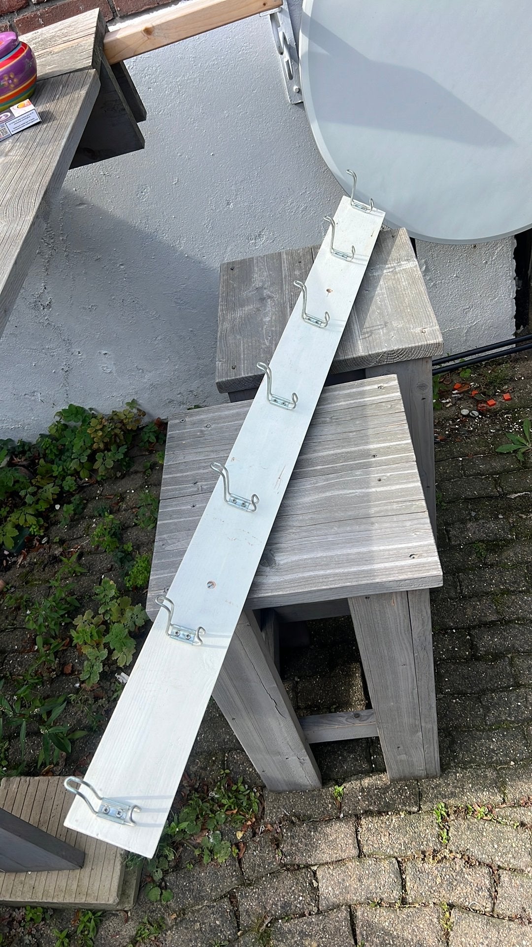 Kapstok met 7 haken, Huis en Inrichting, Woonaccessoires | Kapstokken, Zo goed als nieuw, Minder dan 100 cm, Hout, Ophalen