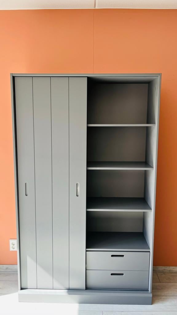 Woood Mila buffetkast / wandkast - Grijs, 200x120x42 cm, Ophalen, 200 cm of meer, Grenenhout, 25 tot 50 cm