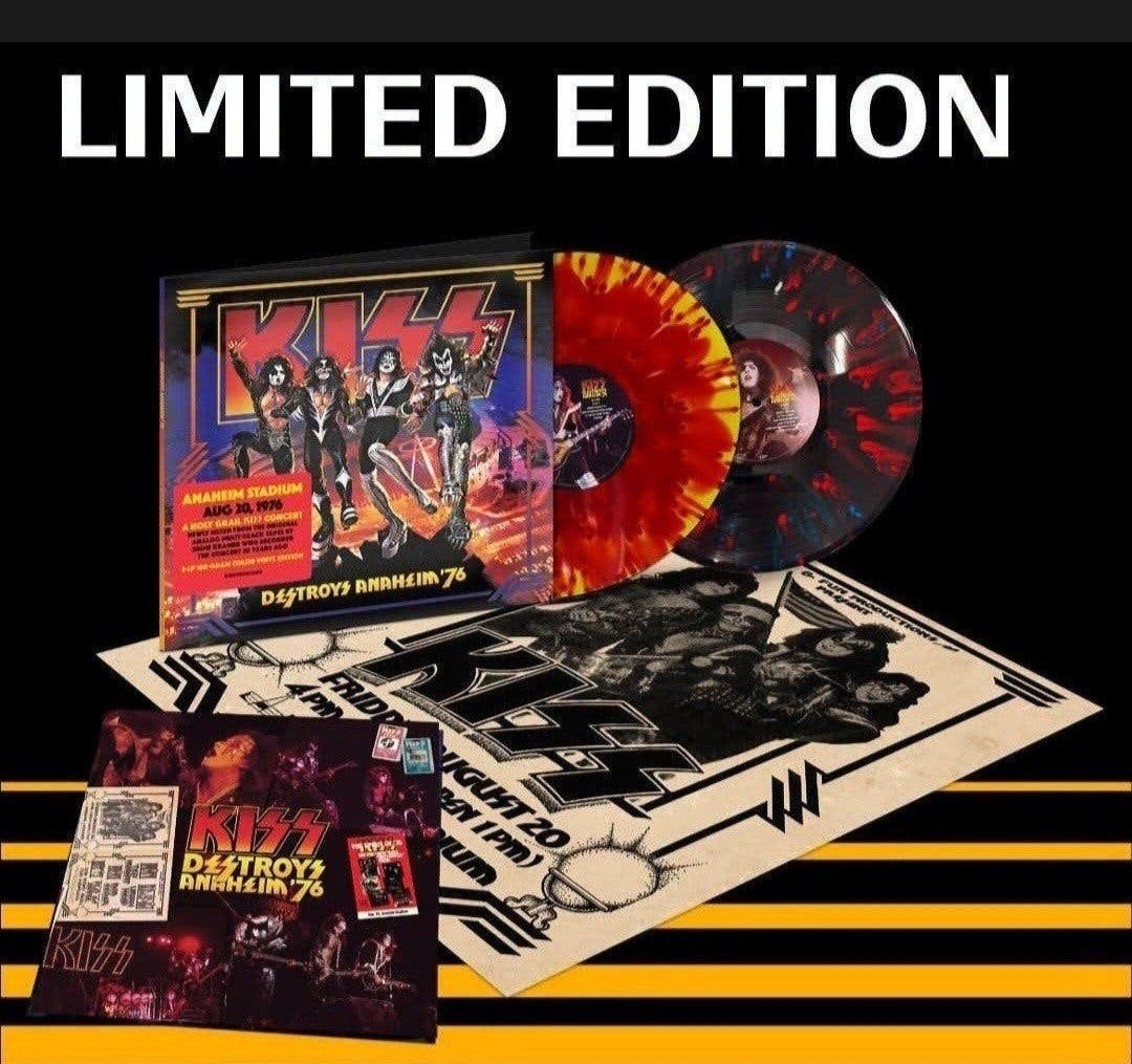 KISS Destroys Anaheim '76 2LP Color Vinyl ( LAATSTE OP=OP), Overige genres, 12 inch, Nieuw in verpakking, Dubbel-LP