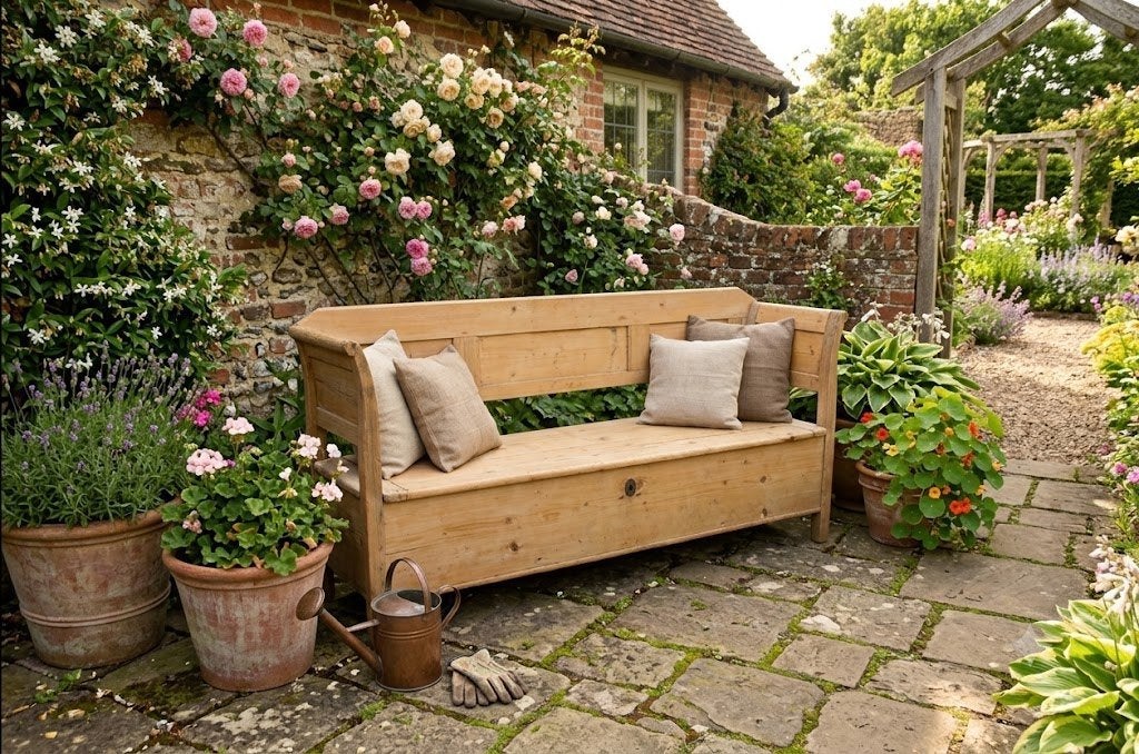 Grenen klepbank 190 cm, Ophalen of Verzenden, Zo goed als nieuw, Hout