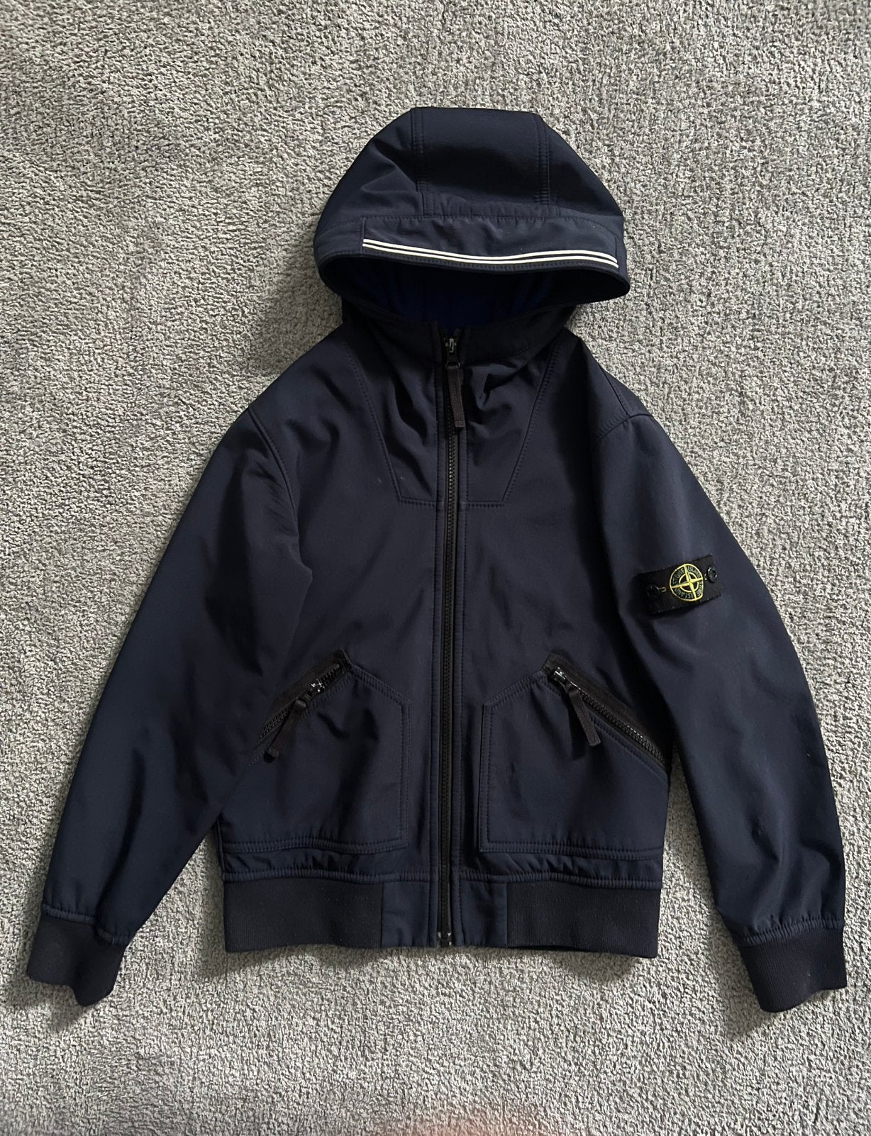 Stone Island softshell jas maat xs, Ophalen of Verzenden, Zo goed als nieuw, Maat 46 (S) of kleiner, Blauw