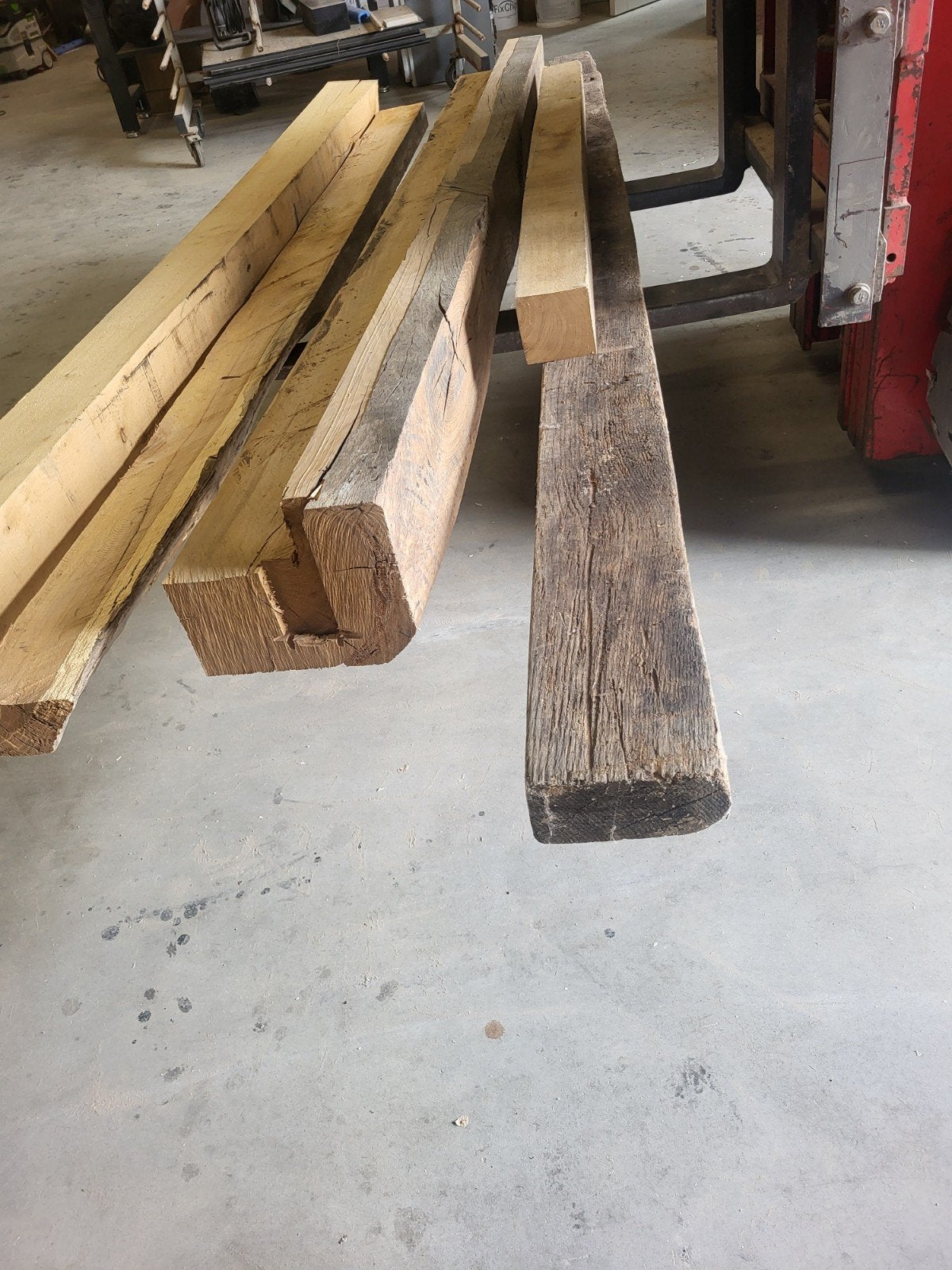 Diverse eiken balken, Ophalen, 250 cm of meer, Balken