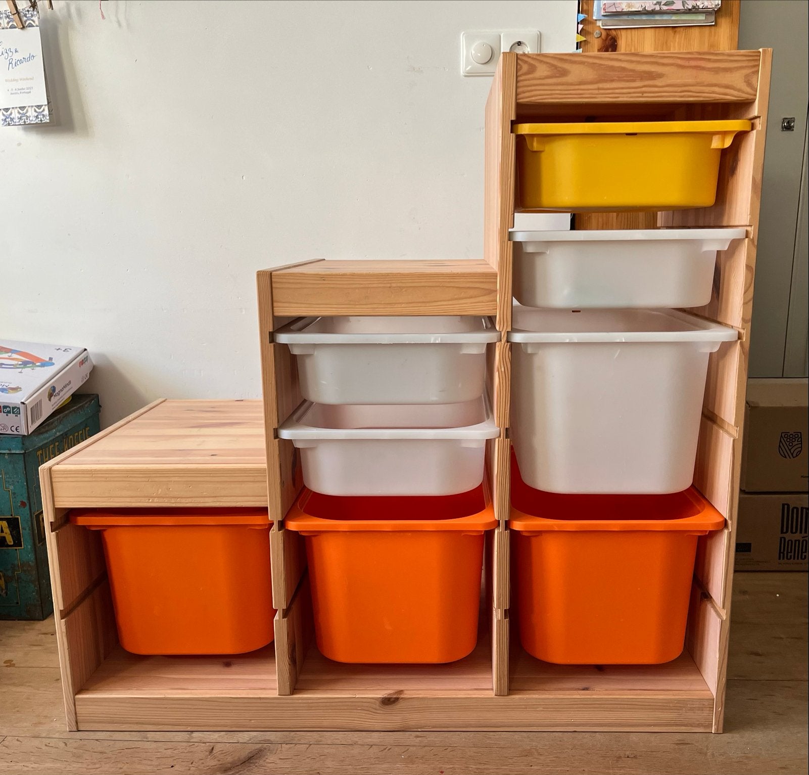 IKEA Trofast kast met opbergbakken, Kinderen en Baby's, Ophalen, Gebruikt, Kast, 105 cm of meer