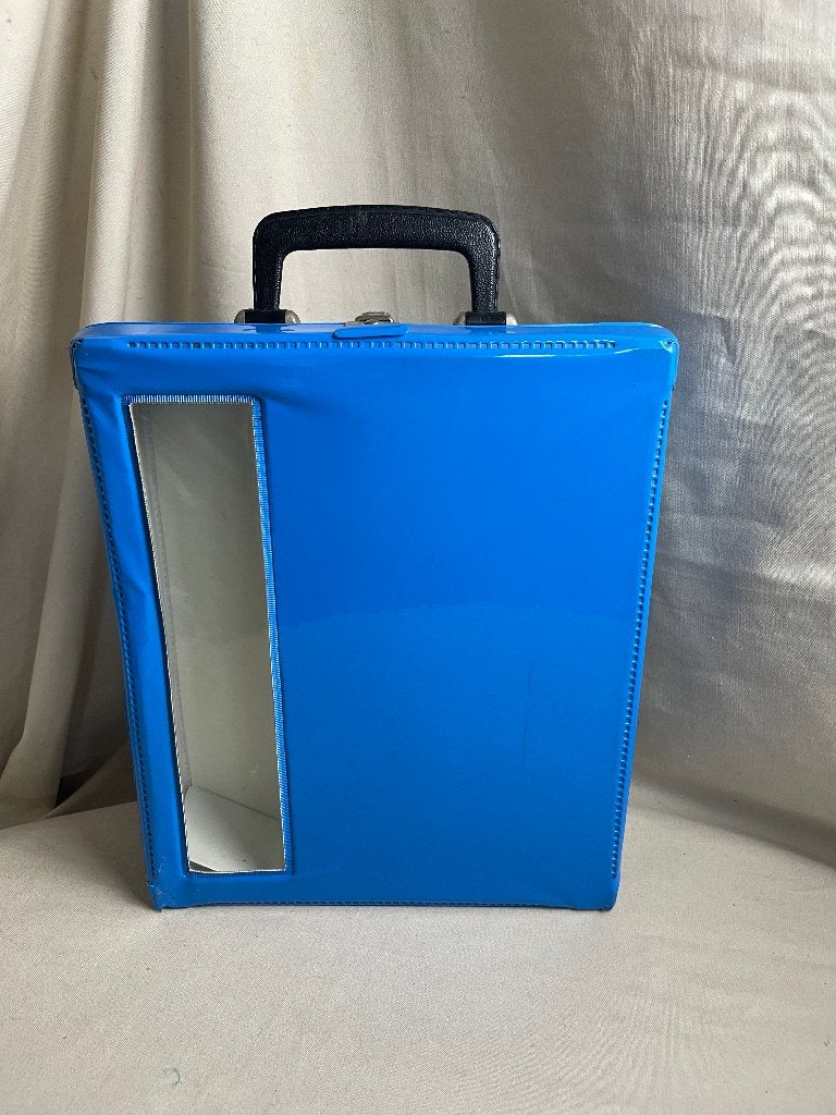 Vintage blauwe Barbie koffer jaren 60, Verzamelen, Poppen, Ophalen of Verzenden, Gebruikt, Accessoires
