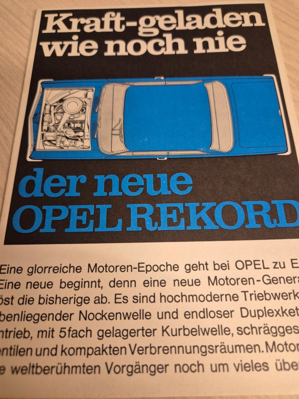 1965 mooie Opel Rekord B folder izgst éérste typen B Rekord, Ophalen of Verzenden, Zo goed als nieuw, Opel
