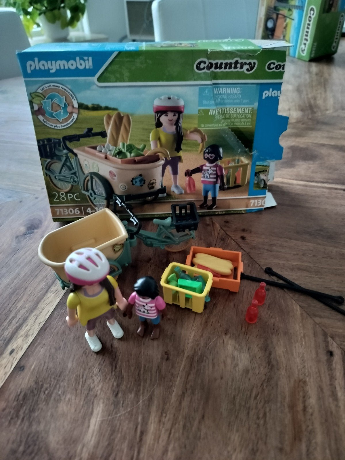 Playmobil Country Fiets met Kar en Figuren (Set 71306), Complete set, Voertuig, Ophalen of Verzenden, Zo goed als nieuw