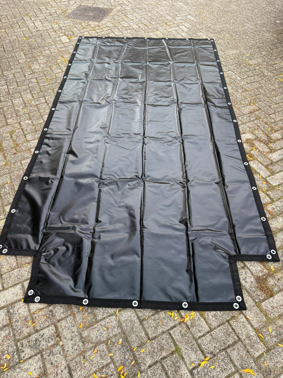 NIEUW zwart PVC afdekzeil 190x360 cm met ringen, Doe-het-zelf en Verbouw, Ophalen of Verzenden, Nieuw, 5 tot 10 m², Zeil