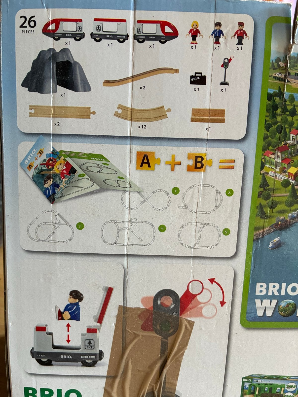 Brio railway set. A+B incl. electrisch oplaadbare locomotief, Ophalen, Zo goed als nieuw, Rij- of Hobbelspeelgoed