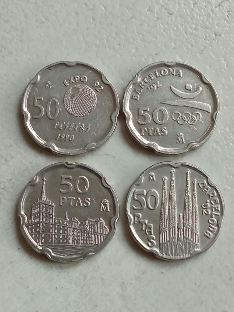 Spanje 4 x 50 peseta., Ophalen of Verzenden, Overige landen, Setje