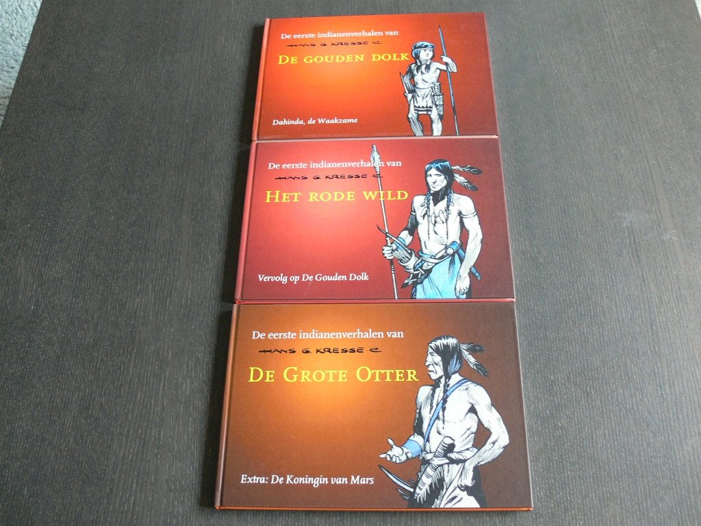 De eerste in indianenverhalen van Hans G. Kresse - 3 delen, Meerdere stripboeken, Ophalen of Verzenden, Zo goed als nieuw