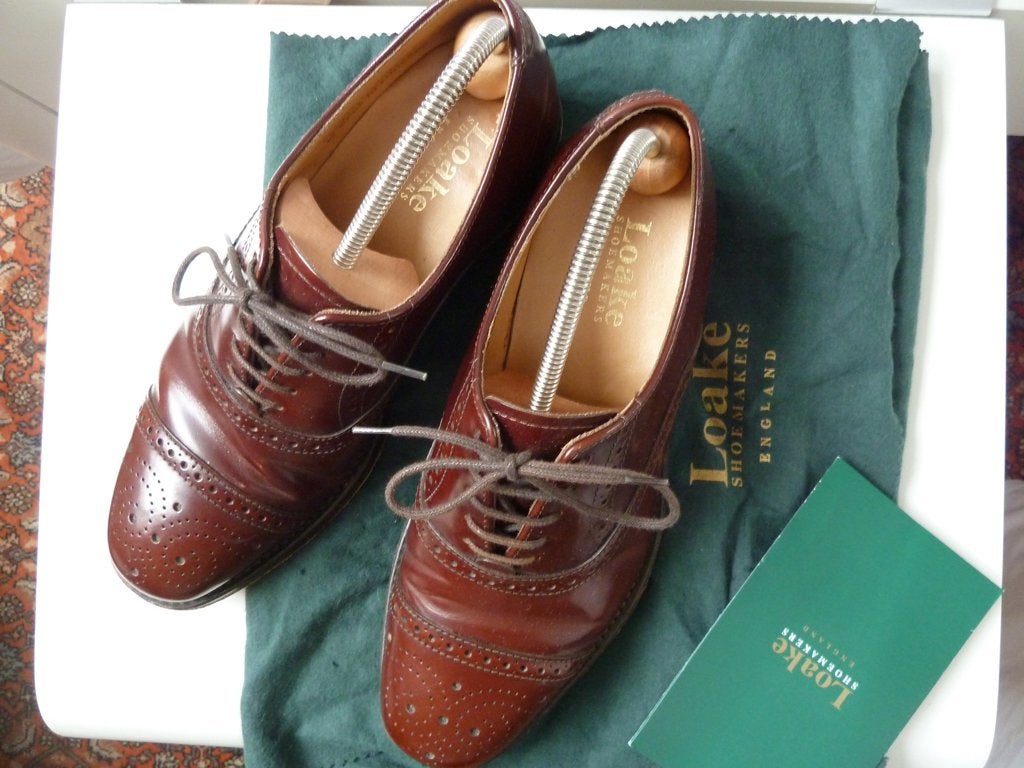 LOAKE England luxe Budapester brogue, model Oban, mt. 39, Bruin, Verzenden, Zo goed als nieuw, LOAKE ENGLAND
