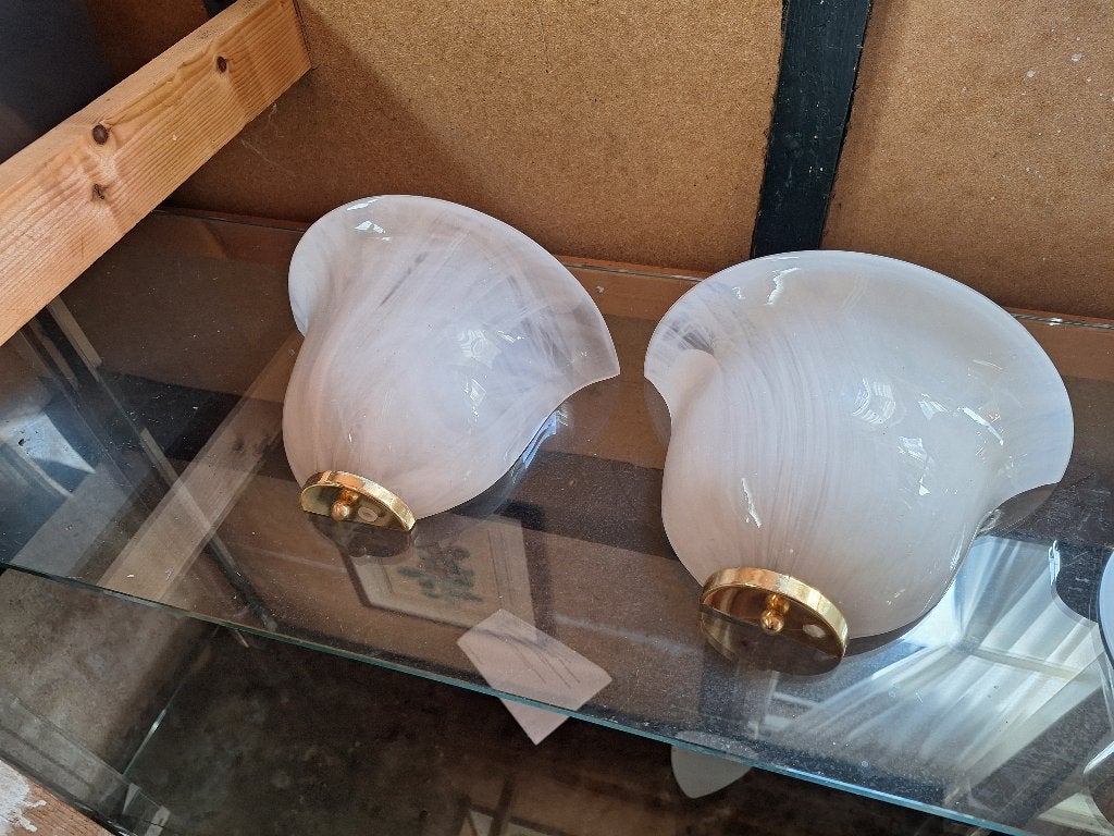 Opaline wandlampen. (Set van 2), Ophalen, Zo goed als nieuw, Glas