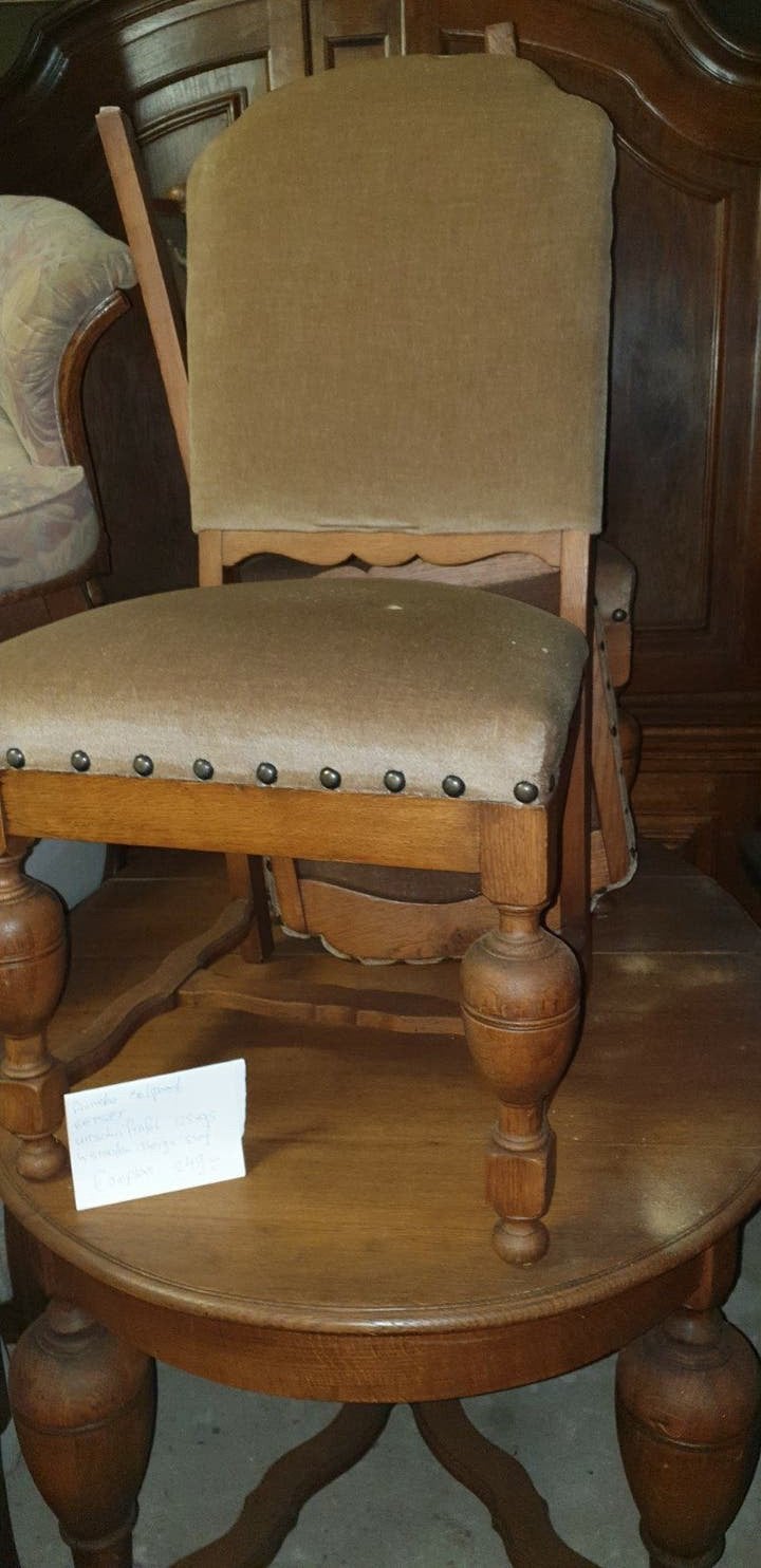 Bolpoot uitschuifbare eettafel met 4 stoelen, Ophalen