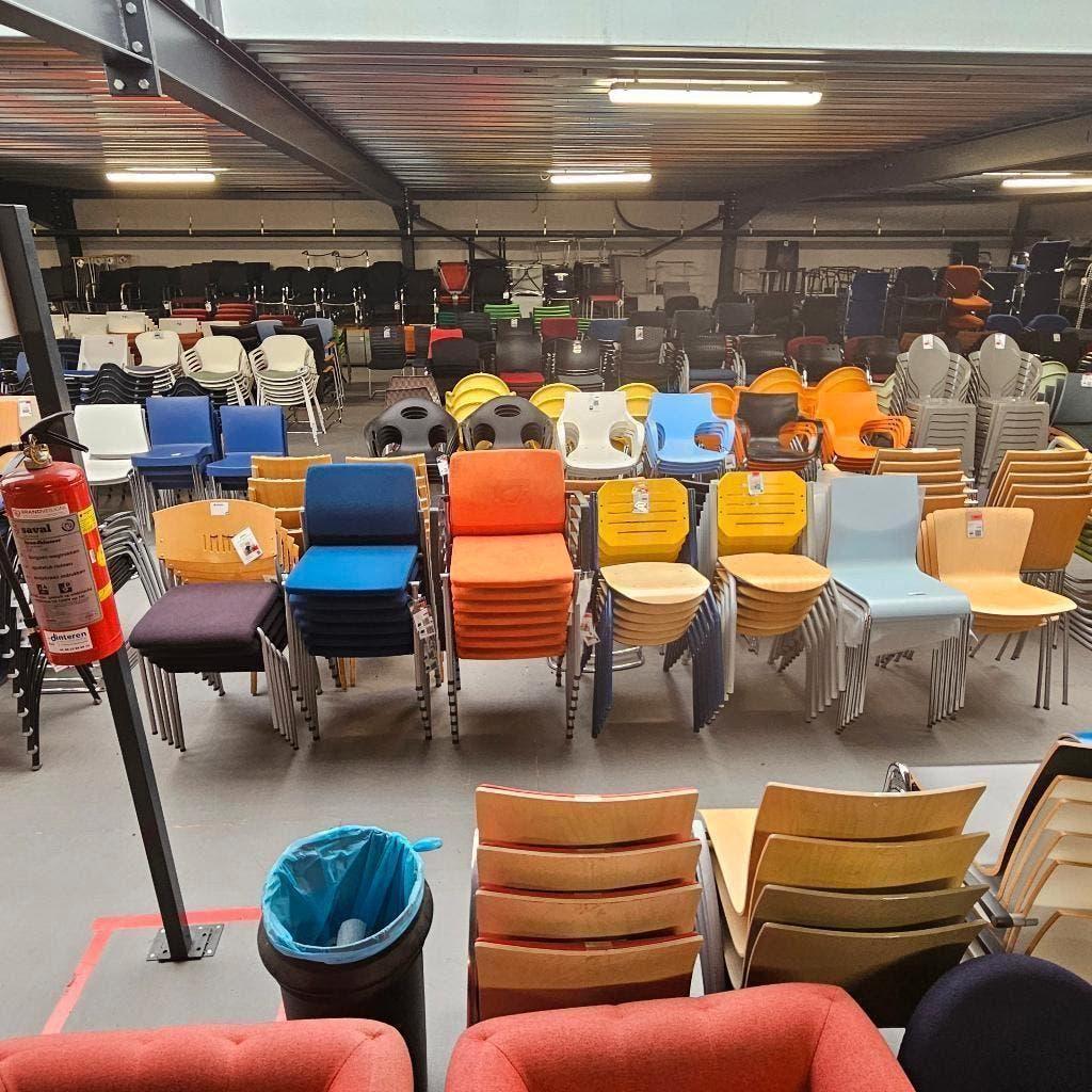 Tweedehands stoelen / vergaderstoelen / kantoorstoelen, Ophalen of Verzenden, Gebruikt, Bruin, Vijf, Zes of meer stoelen