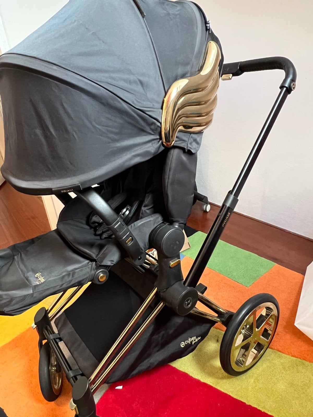 Cybex Priam by Jeremy Scott kinderwagen - Zo goed als nieuw, Kinderen en Baby's, Ophalen, Zo goed als nieuw, Kinderwagen, Verstelbare duwstang