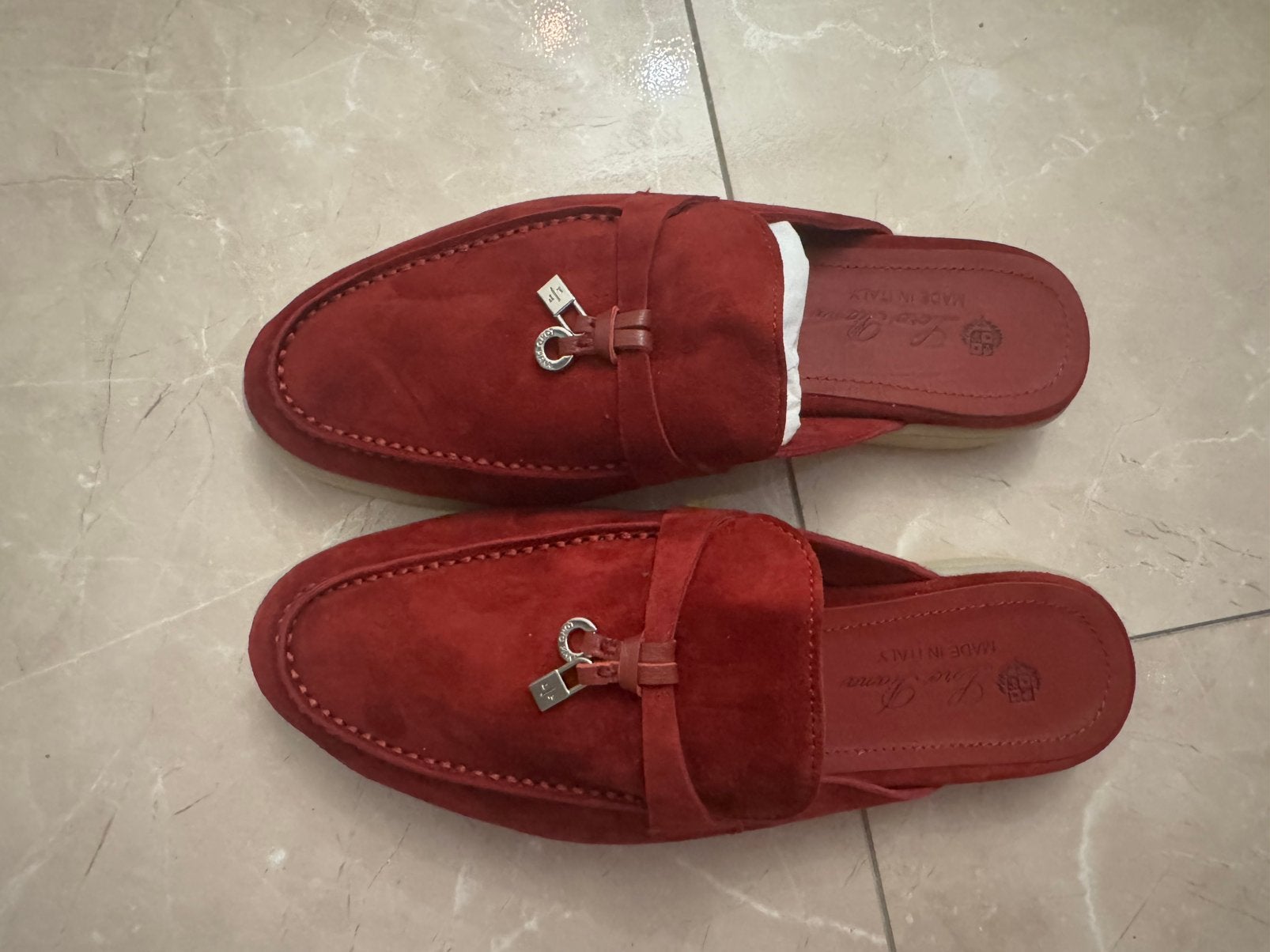 Loro piana loafers rood, Verzenden, Zo goed als nieuw, Rood, Instappers
