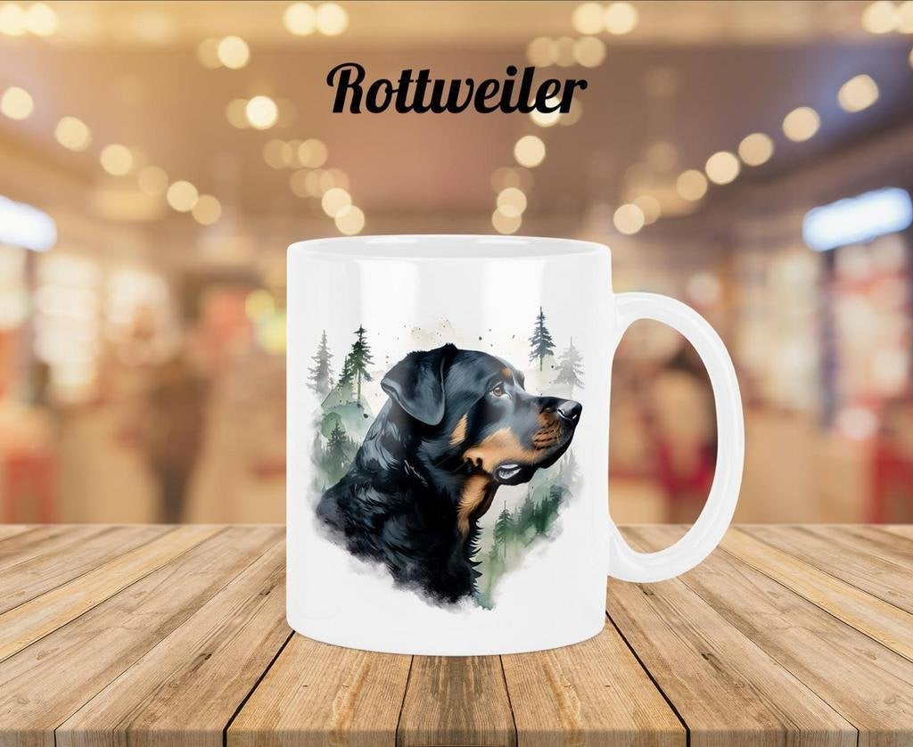Rottweiler Profiel mok, Verzenden, Nieuw, Overige stijlen, Kop(pen) en/of Schotel(s)