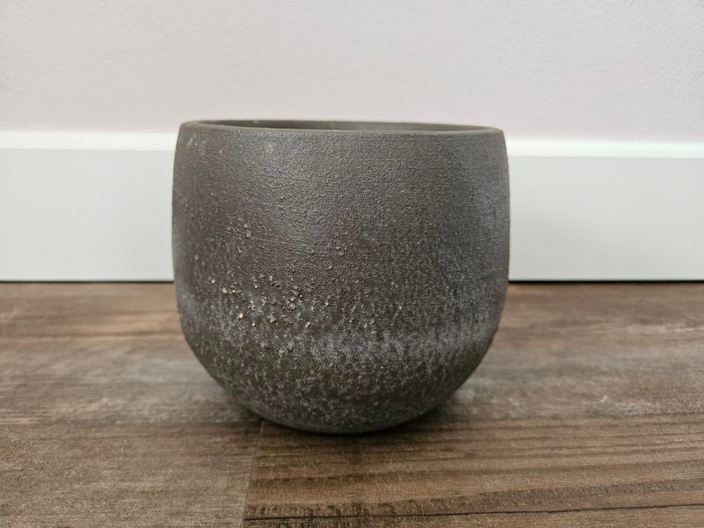 1 - bloempot Esra mistic grey D15H13, Ophalen, Overige materialen, Gebruikt, Rond