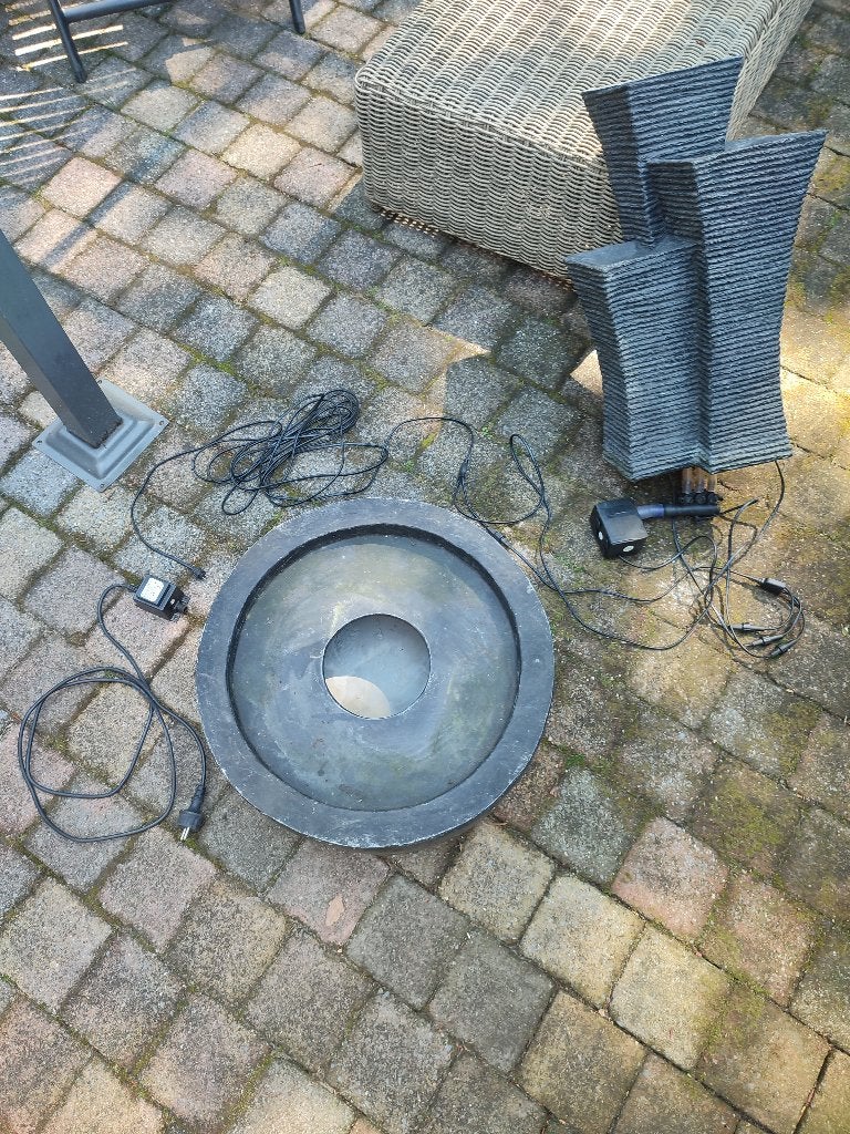 Fontein met verlichting, alles werkt, Tuin en Terras, Ophalen, Gebruikt, Kunststof, Fontein
