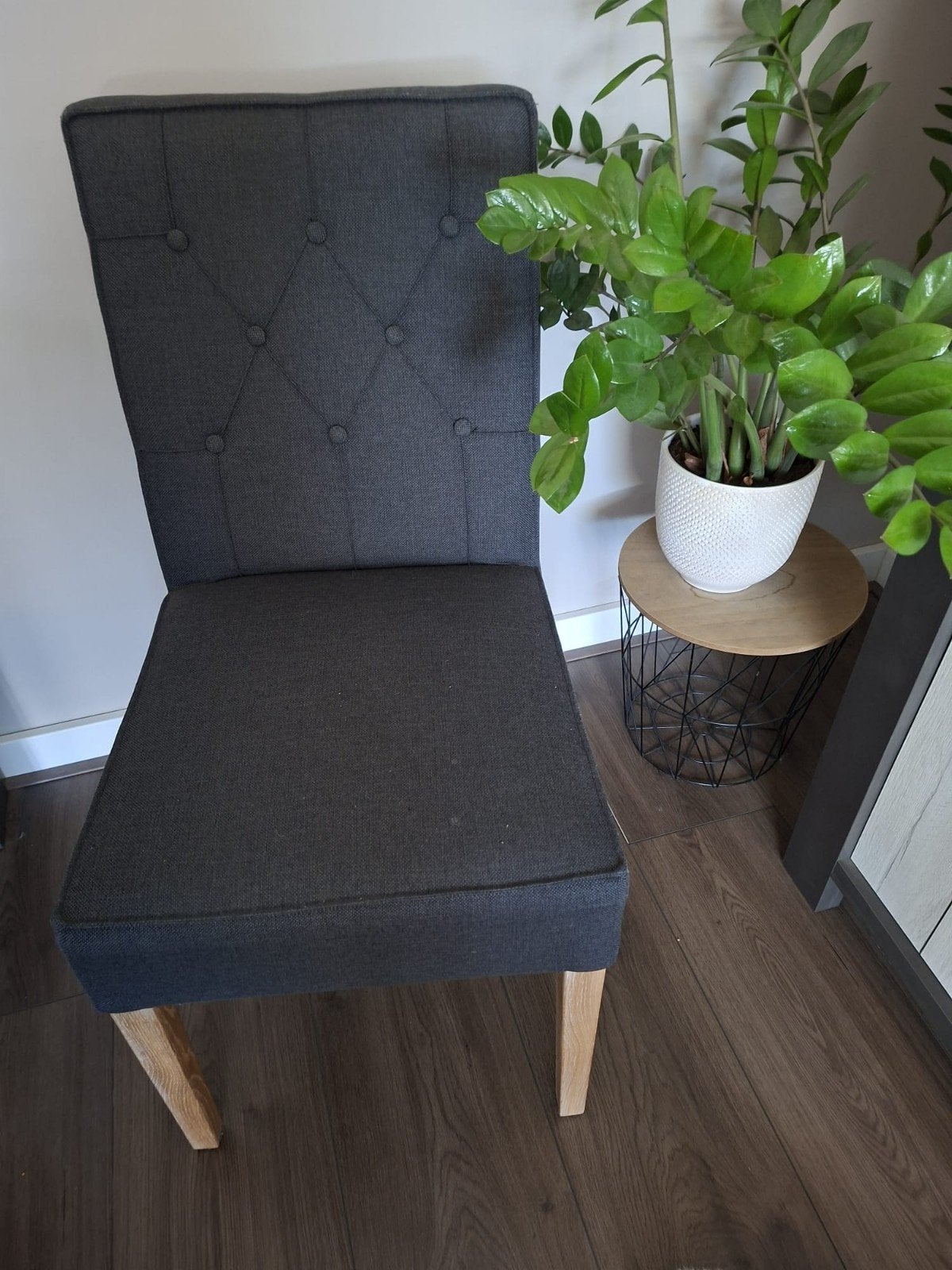 eetkamer stoelen antracietgrijs 4 stuks, Ophalen, Gebruikt, Vier, Stof