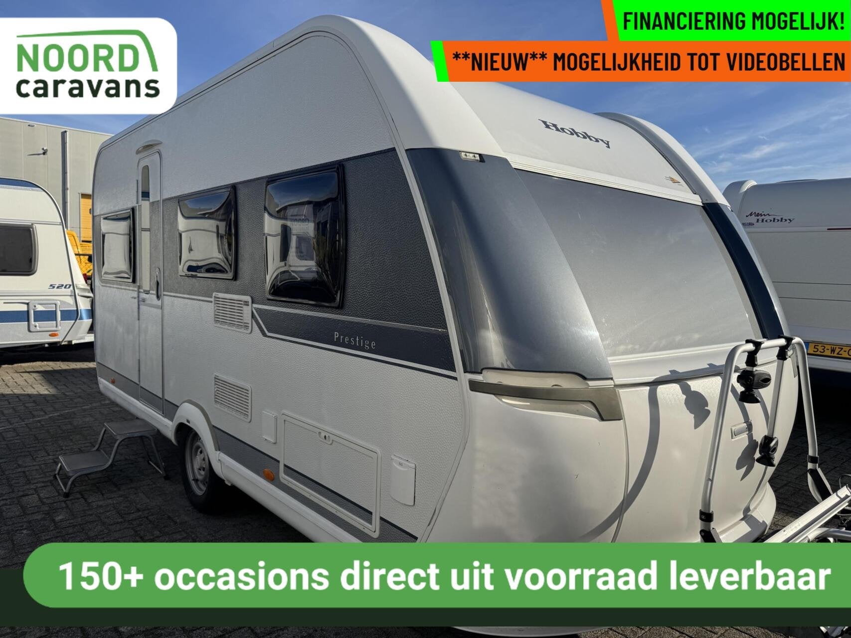 Hobby 455 UF PRESTIGE, DWARSBED, RONDZIT,MOVER,FIETSENDRAGER, Rondzit, Hobby, Bedrijf, Hordeur