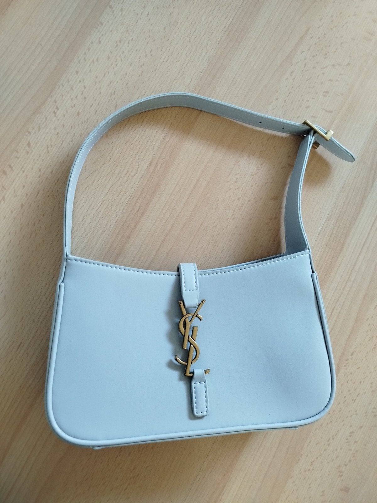 Saint Laurent schoudertasje van grijs leer, nooit gebruikt, Ophalen of Verzenden, Nieuw, Grijs, Schoudertasje
