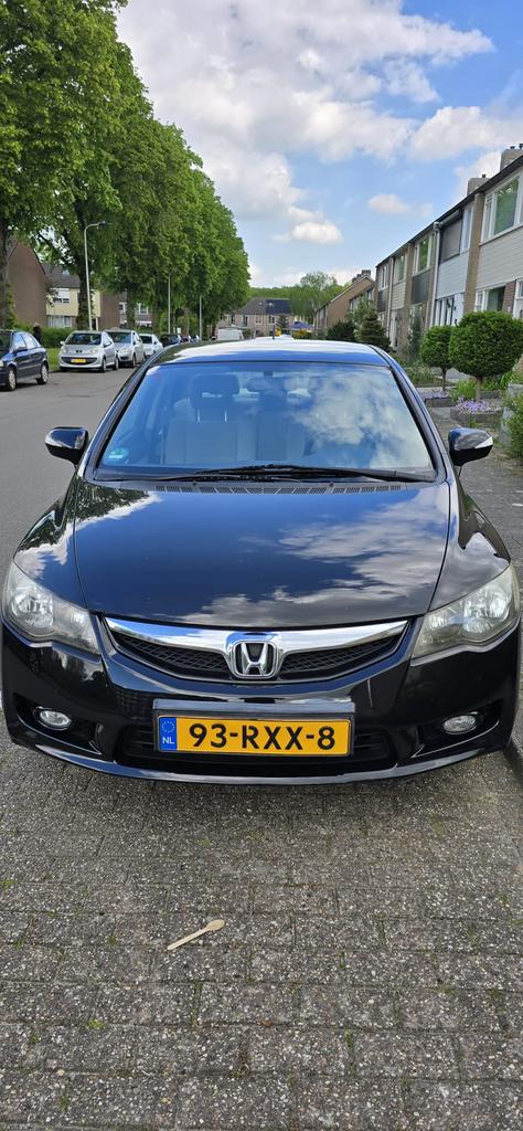 Honda Civic 1.3 Vtec Hybrid 4DR C-tr. 2011 Zwart, Auto's, Stof, Beige, Zwart, Origineel Nederlands