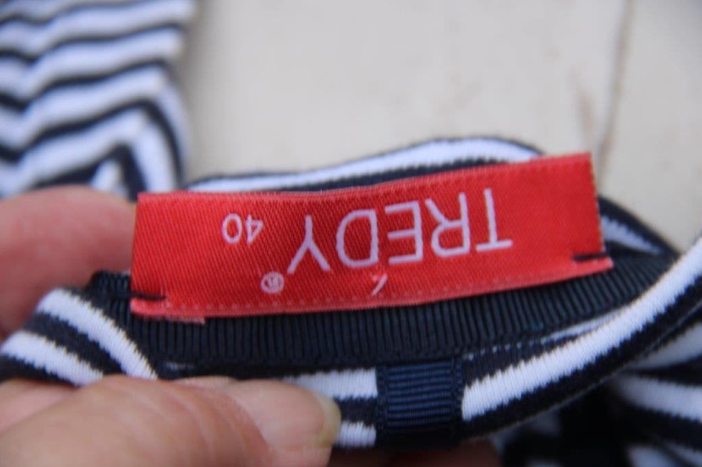 Vest/ Jurk donkerblauw/ offwhite Tredy mt 40 Vaste prijs OPR, Maat 38/40 (M), Blauw, Tredy, Ophalen of Verzenden