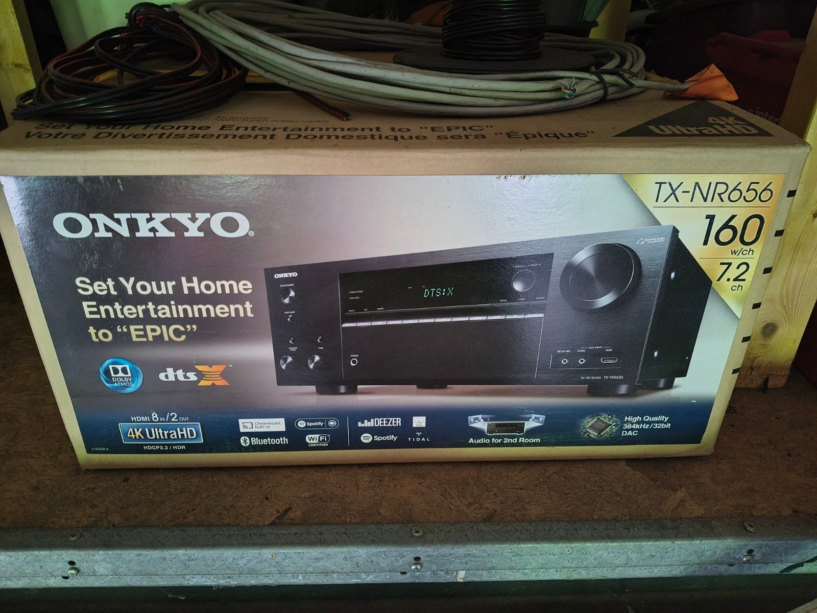 Onkyo TX-NR656 AV-receiver -  in doos, Nieuw, Ophalen of Verzenden, 120 watt of meer, Onkyo