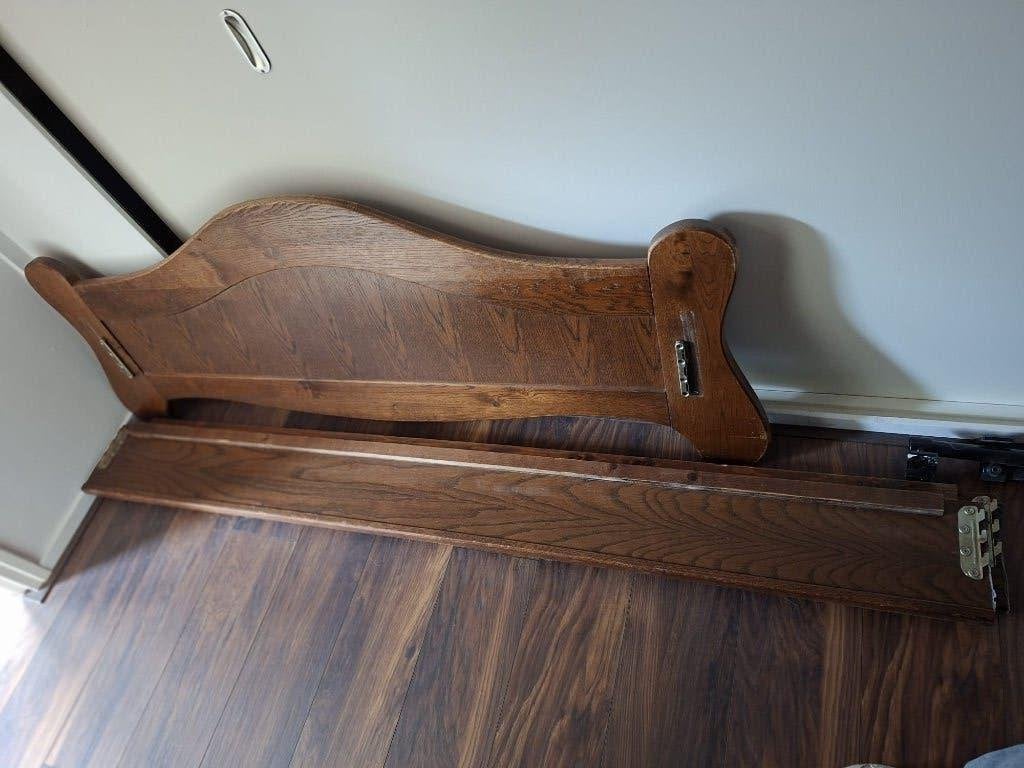 bed, Ophalen, Gebruikt, Bruin, 140 cm