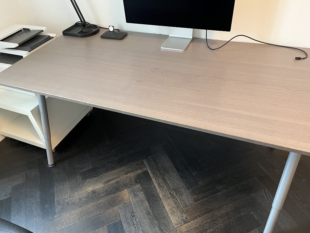 Gratis Ikea bureau ophalen, Huis en Inrichting, Bureaus, Ophalen, 160 cm, Gebruikt, Bruin