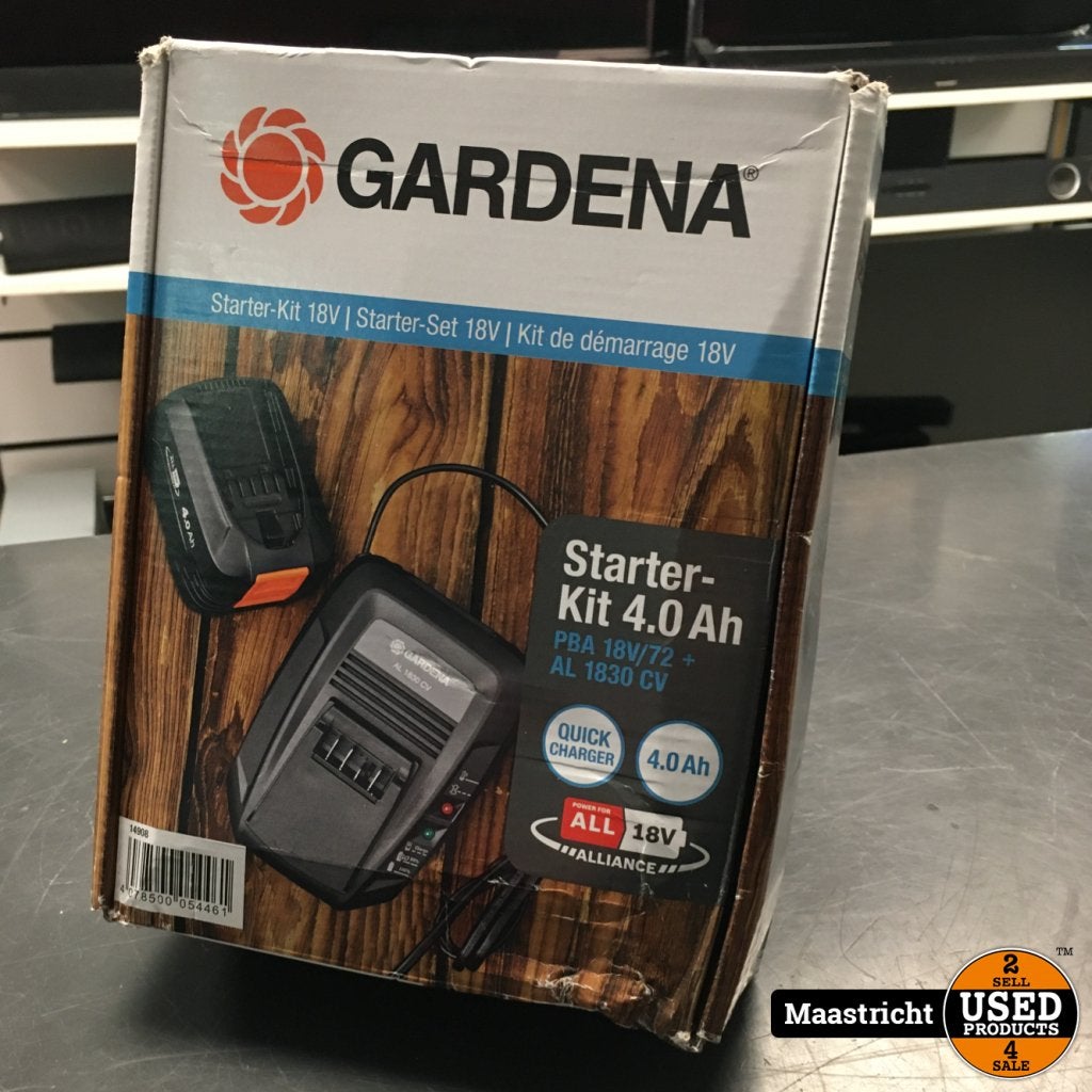 Gardena 14908-20 Startset P4A QC+1x4,0Ah | NIEUW | elders te, Gardena, Gebruikt, Support@gardena.com, Gardena GmbH, Hans-Lorenser-StraÃŸe 40, 
89079 Ulm
Germany