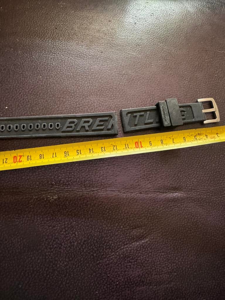 Originele breitling rubberen band  met breitling 22 mm, Ophalen of Verzenden, Zo goed als nieuw, Polshorloge, Breitling