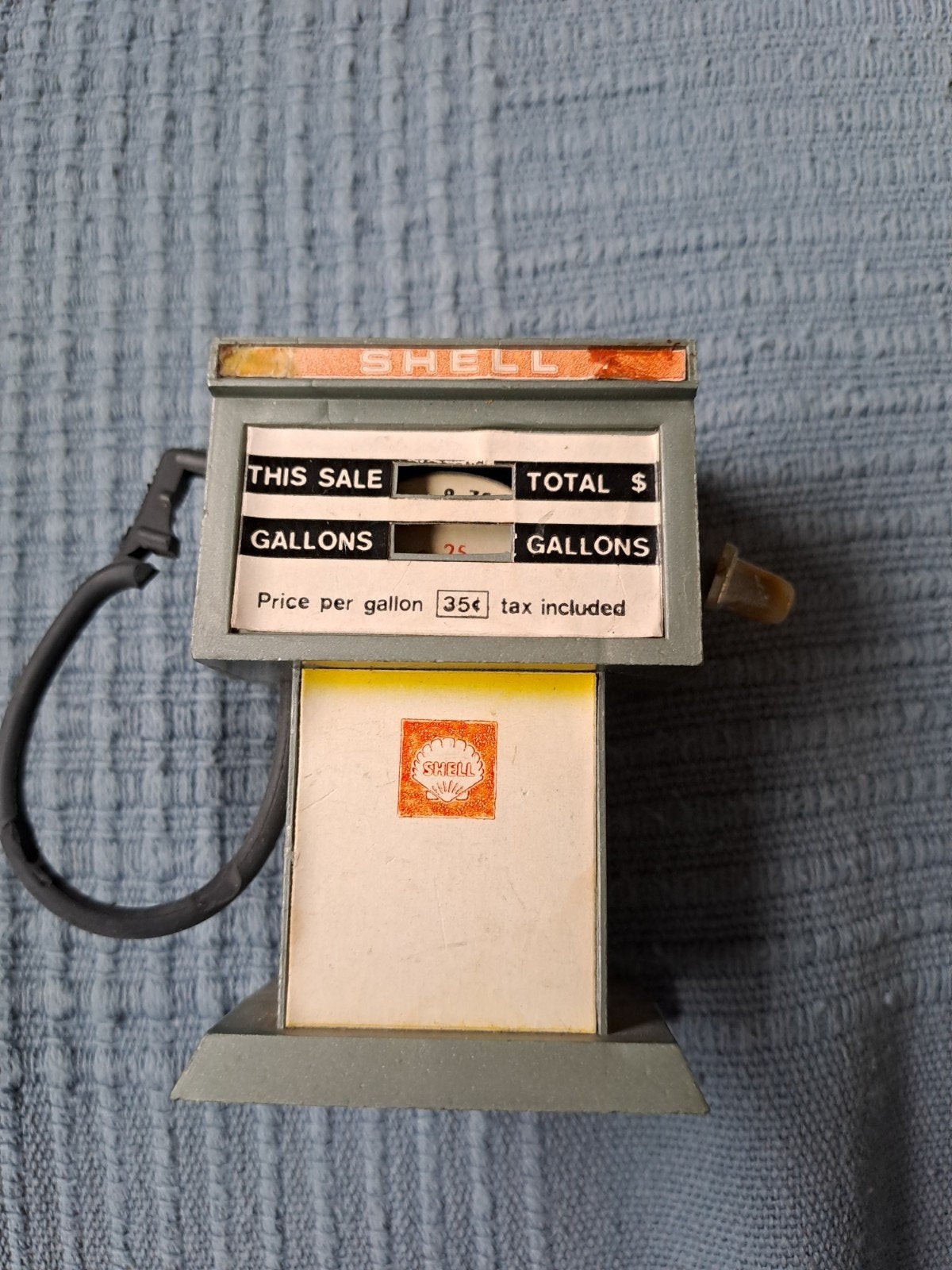 Vintage Shell Benzinepomp Speelgoedmodel, Ophalen, Gebruikt, Gebruiksvoorwerp