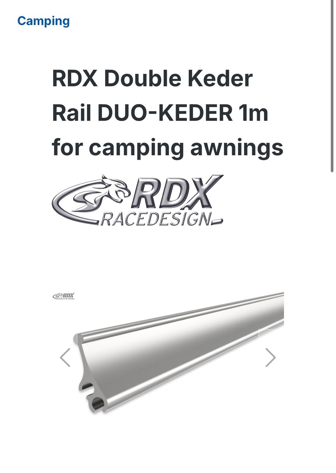 RDX Dubbele Keder Rail 4 stuks, Ophalen, Nieuw