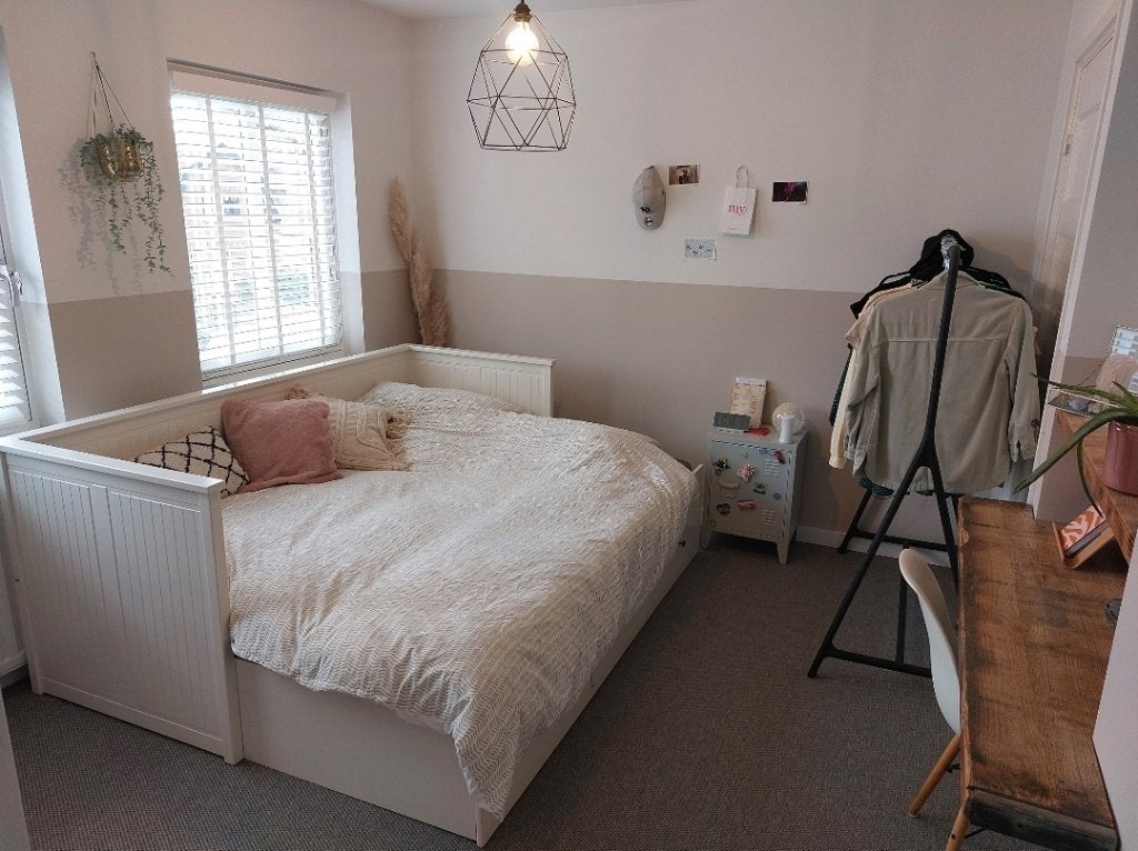 Bed, Ophalen, Gebruikt, Wit, Tweepersoons